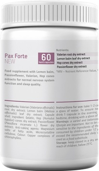 Pax Forte — natural sedative