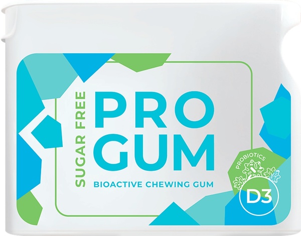 ProGum — chewing gum with vitamin D3 and Lactobacillus