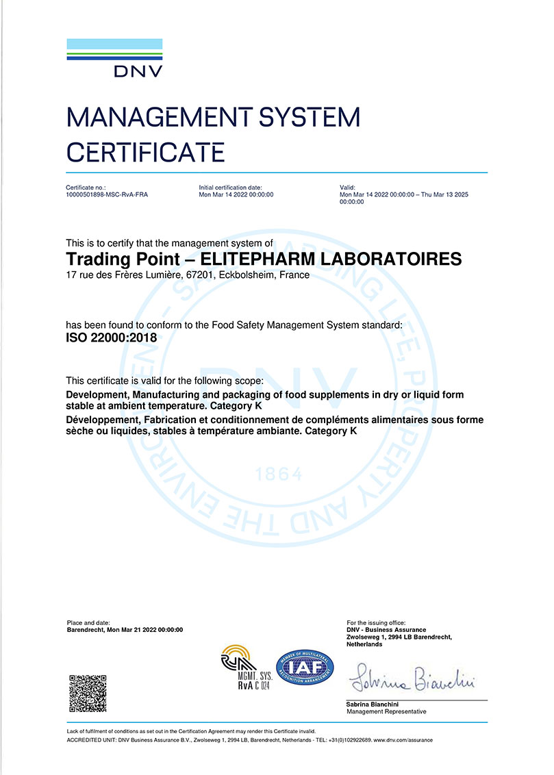 System zarządzania ISO 22000:2018: